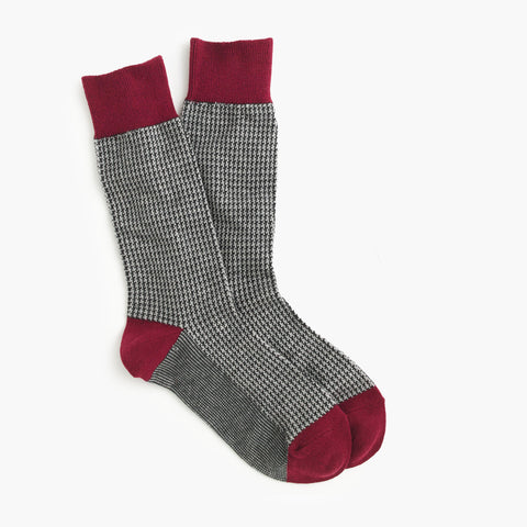 Microhoundstooth socks